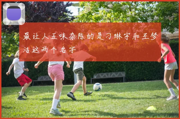 最让人五味杂陈的是刁琳宇和王梦洁这两个名字